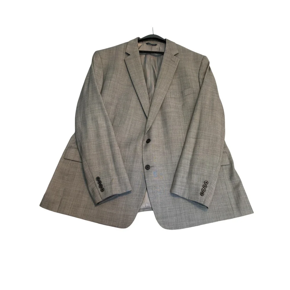 Ralph Lauren Blazer Sport Coat Mens 46R‎ Gray Glen Plaid Two Button Jacket